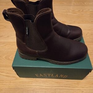 Eastland Ida Women's Brown Leather Chelsea Ankle Boots, Size 10M